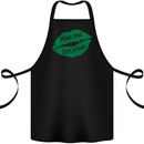 Kiss Me I'm Irish St. Patrick's Day Cotton Apron 100% Organic Black