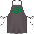 Kiss Me I'm Irish St. Patrick's Day Cotton Apron 100% Organic Dark Grey