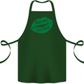 Kiss Me I'm Irish St. Patrick's Day Cotton Apron 100% Organic Forest Green