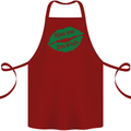 Kiss Me I'm Irish St. Patrick's Day Cotton Apron 100% Organic Maroon