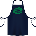 Kiss Me I'm Irish St. Patrick's Day Cotton Apron 100% Organic Navy Blue