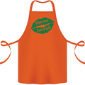 Kiss Me I'm Irish St. Patrick's Day Cotton Apron 100% Organic Orange