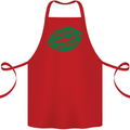 Kiss Me I'm Irish St. Patrick's Day Cotton Apron 100% Organic Red