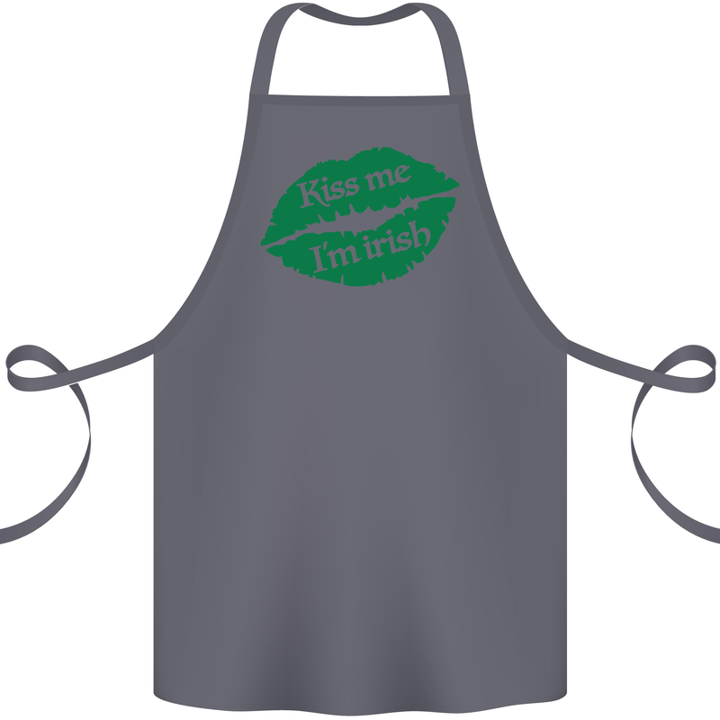 Kiss Me I'm Irish St. Patrick's Day Cotton Apron 100% Organic Steel