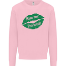 Kiss Me I'm Irish St. Patrick's Day Kids Sweatshirt Jumper Light Pink