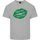Kiss Me I'm Irish St. Patrick's Day Kids T-Shirt Childrens Sports Grey
