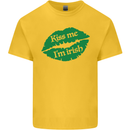 Kiss Me I'm Irish St. Patrick's Day Kids T-Shirt Childrens Yellow