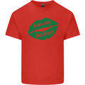 Kiss Me I'm Irish St. Patrick's Day Mens Cotton T-Shirt Tee Top Red