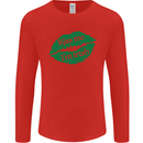 Kiss Me I'm Irish St. Patrick's Day Mens Long Sleeve T-Shirt Red