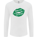 Kiss Me I'm Irish St. Patrick's Day Mens Long Sleeve T-Shirt White