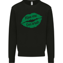 Kiss Me I'm Irish St. Patrick's Day Mens Sweatshirt Jumper Black