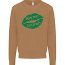 Kiss Me I'm Irish St. Patrick's Day Mens Sweatshirt Jumper Caramel Latte