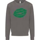Kiss Me I'm Irish St. Patrick's Day Mens Sweatshirt Jumper Charcoal