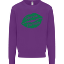 Kiss Me I'm Irish St. Patrick's Day Mens Sweatshirt Jumper Purple