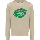 Kiss Me I'm Irish St. Patrick's Day Mens Sweatshirt Jumper Sand