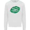 Kiss Me I'm Irish St. Patrick's Day Mens Sweatshirt Jumper White