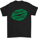 Kiss Me I'm Irish St. Patrick's Day Mens T-Shirt Cotton Gildan Black