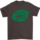 Kiss Me I'm Irish St. Patrick's Day Mens T-Shirt Cotton Gildan Dark Chocolate
