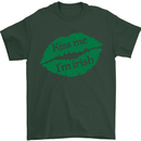 Kiss Me I'm Irish St. Patrick's Day Mens T-Shirt Cotton Gildan Forest Green