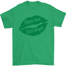 Kiss Me I'm Irish St. Patrick's Day Mens T-Shirt Cotton Gildan Irish Green