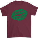 Kiss Me I'm Irish St. Patrick's Day Mens T-Shirt Cotton Gildan Maroon