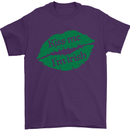 Kiss Me I'm Irish St. Patrick's Day Mens T-Shirt Cotton Gildan Purple