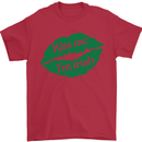 Kiss Me I'm Irish St. Patrick's Day Mens T-Shirt Cotton Gildan Red
