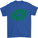 Kiss Me I'm Irish St. Patrick's Day Mens T-Shirt Cotton Gildan Royal Blue