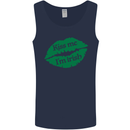 Kiss Me I'm Irish St. Patrick's Day Mens Vest Tank Top Navy Blue