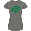 Kiss Me I'm Irish St. Patrick's Day Womens Petite Cut T-Shirt Charcoal