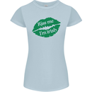 Kiss Me I'm Irish St. Patrick's Day Womens Petite Cut T-Shirt Light Blue