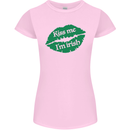 Kiss Me I'm Irish St. Patrick's Day Womens Petite Cut T-Shirt Light Pink