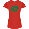 Kiss Me I'm Irish St. Patrick's Day Womens Petite Cut T-Shirt Red
