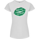 Kiss Me I'm Irish St. Patrick's Day Womens Petite Cut T-Shirt White