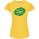 Kiss Me I'm Irish St. Patrick's Day Womens Petite Cut T-Shirt Yellow