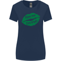 Kiss Me I'm Irish St. Patrick's Day Womens Wider Cut T-Shirt Navy Blue