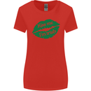 Kiss Me I'm Irish St. Patrick's Day Womens Wider Cut T-Shirt Red