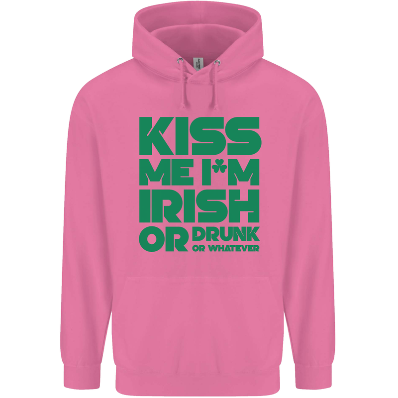 Kiss Me I'm Irish or Drunk St Patricks Day Childrens Kids Hoodie Azalea