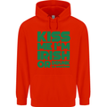 Kiss Me I'm Irish or Drunk St Patricks Day Childrens Kids Hoodie Bright Red