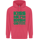 Kiss Me I'm Irish or Drunk St Patricks Day Childrens Kids Hoodie Heliconia