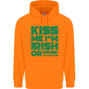 Kiss Me I'm Irish or Drunk St Patricks Day Childrens Kids Hoodie Orange