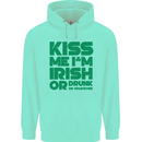 Kiss Me I'm Irish or Drunk St Patricks Day Childrens Kids Hoodie Peppermint