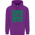 Kiss Me I'm Irish or Drunk St Patricks Day Childrens Kids Hoodie Purple
