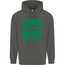 Kiss Me I'm Irish or Drunk St Patricks Day Childrens Kids Hoodie Storm Grey