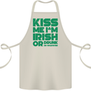 Kiss Me I'm Irish or Drunk St Patricks Day Cotton Apron 100% Organic Natural