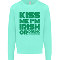 Kiss Me I'm Irish or Drunk St Patricks Day Kids Sweatshirt Jumper Peppermint