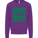 Kiss Me I'm Irish or Drunk St Patricks Day Kids Sweatshirt Jumper Purple