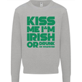 Kiss Me I'm Irish or Drunk St Patricks Day Kids Sweatshirt Jumper Sports Grey