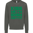 Kiss Me I'm Irish or Drunk St Patricks Day Kids Sweatshirt Jumper Storm Grey