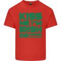 Kiss Me I'm Irish or Drunk St Patricks Day Mens Cotton T-Shirt Tee Top Red